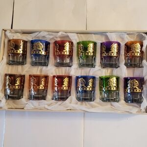 New in box morrocan tea glasses in different colors 12 pieces 👌